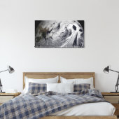 Cloudsimulatie van één dag 4 canvas afdruk (Insitu (Slaapkamer))
