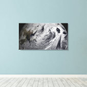 Cloudsimulatie van één dag 4 canvas afdruk (Insitu (Houten vloer))
