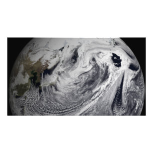 Cloudsimulatie van één dag 4 foto afdruk