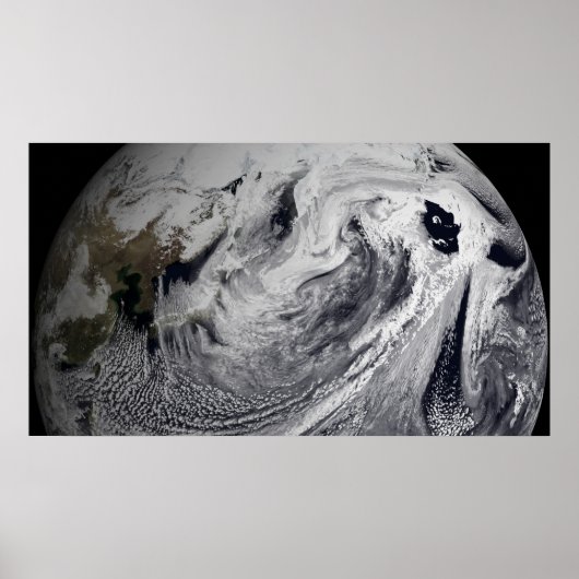 Cloudsimulatie van één dag 4 poster (Voorkant)