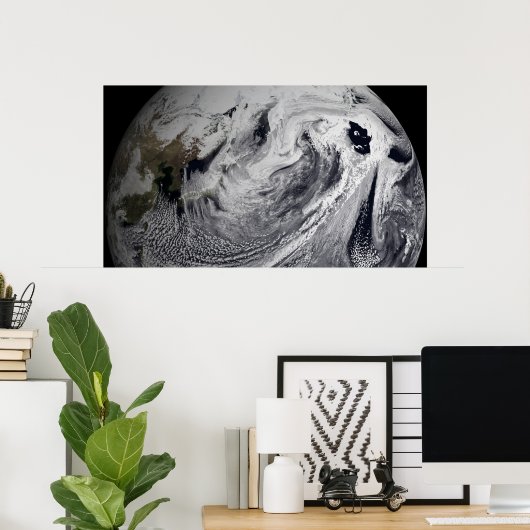 Cloudsimulatie van één dag 4 poster (Thuiskantoor)