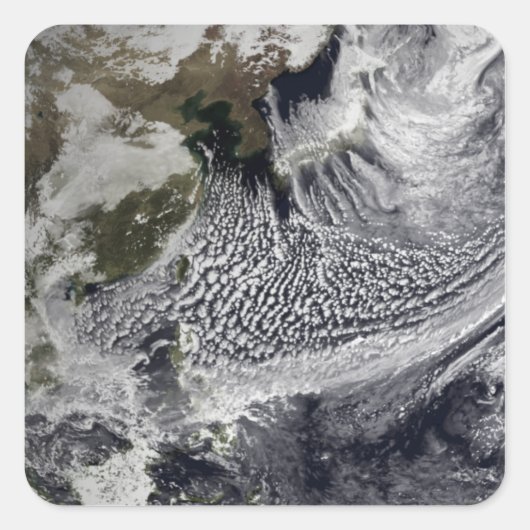 Cloudsimulatie van één dag 4 vierkante sticker (Voorkant)