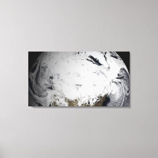 Cloudsimulatie van één dag canvas afdruk (Voorkant)
