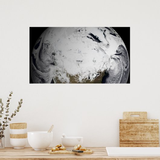 Cloudsimulatie van één dag poster (Keuken)