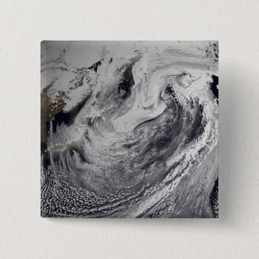 Cloudsimulatie van één dag vierkante button 5,1 cm (Voorkant)