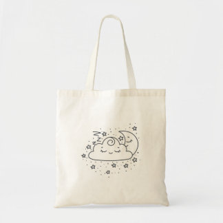 Cloudsterren en motorontwerp tote bag
