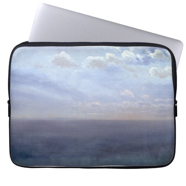 Cloudstudie met Zee en lucht - Albert Bierstadt Laptop Sleeve (Voorkant)