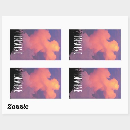 Cloudvormen Rechthoekige Sticker (Vel)