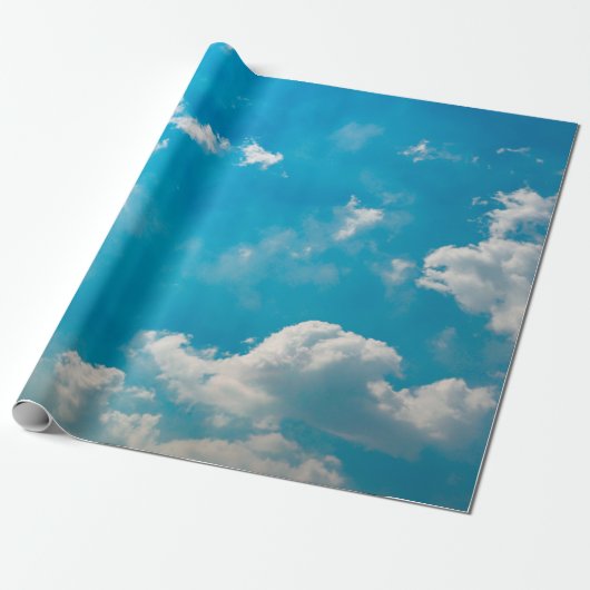 Cloudy and blue sky backgroundabstract, air, area, cadeaupapier (Uitgerold)
