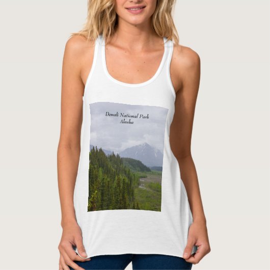 Cloudy at Denali Tanktop (Voorkant)