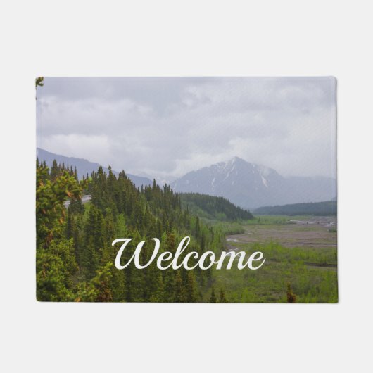 Cloudy bij Denali Welkom Doormat Deurmat (Voorkant)
