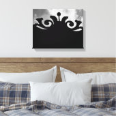Cloudy Black Gate Canvas Afdruk (Insitu (Slaapkamer))
