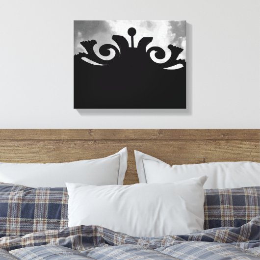 Cloudy Black Gate Canvas Afdruk (Insitu (Slaapkamer))