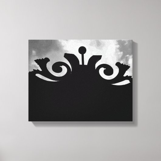 Cloudy Black Gate Canvas Afdruk (Voorkant)