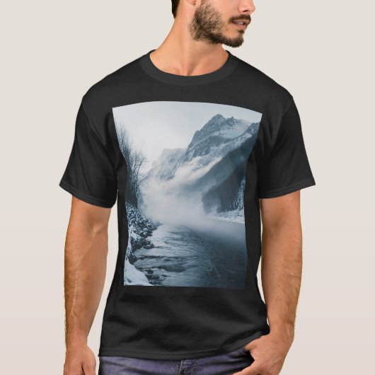 CLOUDY BLACK T-SHIRT (Voorkant)