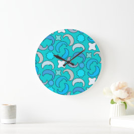 Cloudy Blue Moon Grote Klok