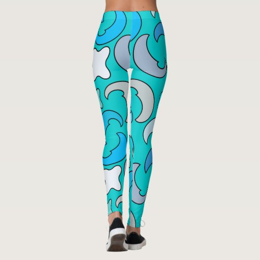 Cloudy Blue Moon Leggings (Achterkant)