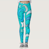 Cloudy Blue Moon Leggings (Voorkant)