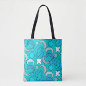 Cloudy Blue Moon Tote Bag (Voorkant)