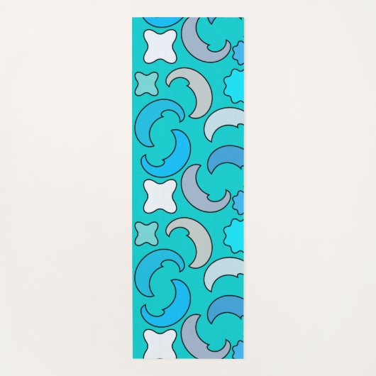 Cloudy Blue Moon Yogamat (Voorkant)