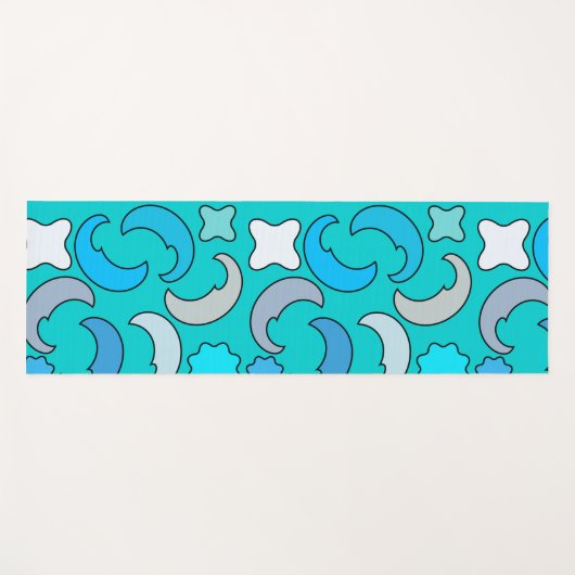 Cloudy Blue Moon Yogamat (Voorkant (horizontaal))