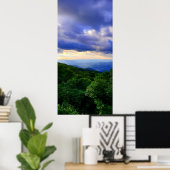 Cloudy Blue Ridge Mountains Poster (Thuiskantoor)