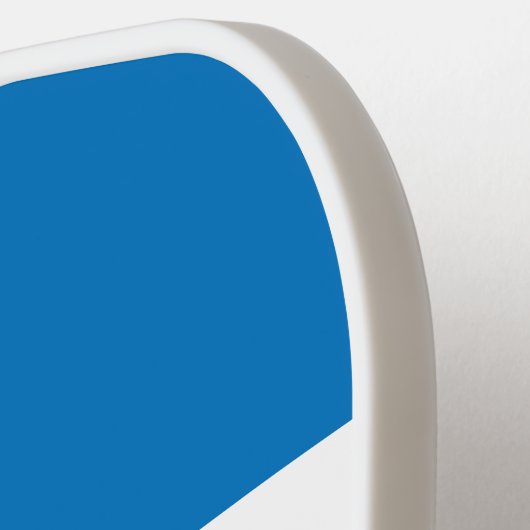 Cloudy Blue Sky Across Striping with Name Pickleball Paddle (Links Detail)