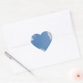 Cloudy Blue Sky Background Heart Sticker (Envelop)