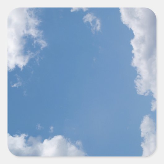 Cloudy Blue Sky Background Square Sticker (Voorkant)