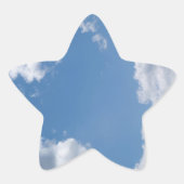 Cloudy Blue Sky Background Star Sticker (Voorkant)