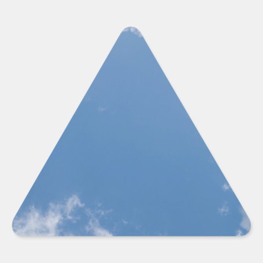Cloudy Blue Sky BackgroundTriangle Sticker (Voorkant)