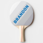 Cloudy Blue Sky Bold Stripes with Name Tafeltennisbatje (Voorkant)