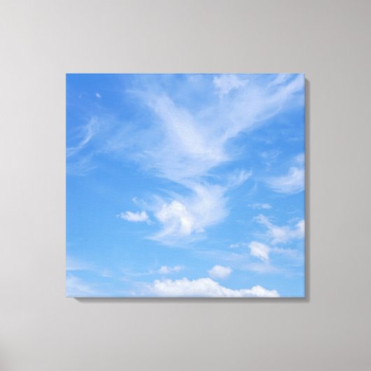 Cloudy Blue Sky Canvas Afdruk (Voorkant)