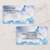 Cloudy Blue Sky Christelijke minister Pastor Visitekaartje (Voorkant / Achterkant)