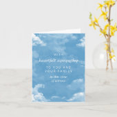 Cloudy Blue Sky condoleances Kaart (Gele Bloem)