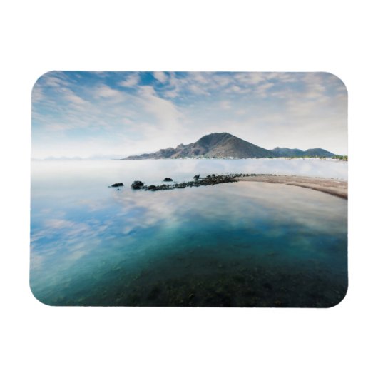 Cloudy Blue Sky dat in het meer tot uitdrukking ko Magneet (Horizontaal)