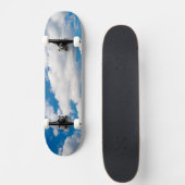 Cloudy blue sky skateboard (Voorkant)