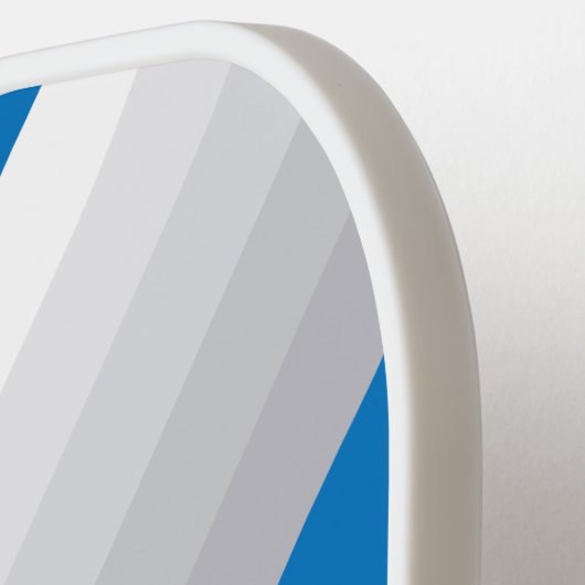 Cloudy Blue Sky Stripes with Name Pickleball Paddle (Links Detail)