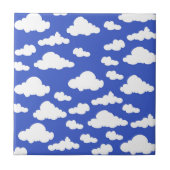 Cloudy Blue Sky White Clouds Dreamy Clouding Tegeltje (Voorkant)