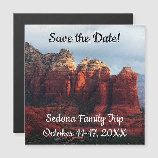 Cloudy Coffee Pot Rock in Sedona Arizona (Voorkant / Achterkant)