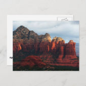 Cloudy Coffee Pot Rock in Sedona Arizona Briefkaart (Voorkant / Achterkant)