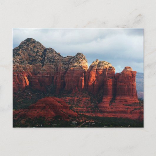 Cloudy Coffee Pot Rock in Sedona Arizona Briefkaart (Voorkant)