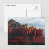 Cloudy Coffee Pot Rock in Sedona Arizona Briefkaart (Voorkant / Achterkant)
