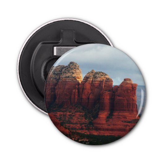Cloudy Coffee Pot Rock in Sedona Arizona Button Flesopener (Voorkant)