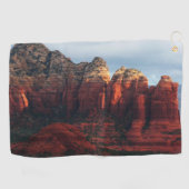 Cloudy Coffee Pot Rock in Sedona Arizona Golfhanddoek (Horizontaal)