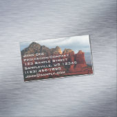 Cloudy Coffee Pot Rock in Sedona Arizona Magnetisch Visitekaartje (Voorbeeld)