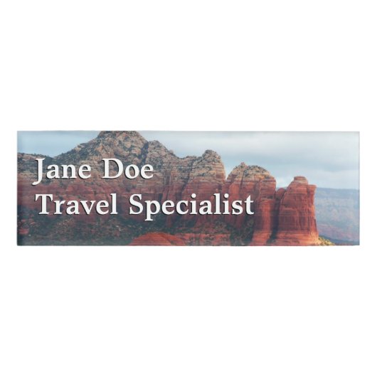 Cloudy Coffee Pot Rock in Sedona Arizona Naambadge (Voorkant)