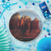 Cloudy Coffee Pot Rock in Sedona Arizona Papieren Bordje (Feest)
