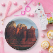 Cloudy Coffee Pot Rock in Sedona Arizona Papieren Bordje (Feest)