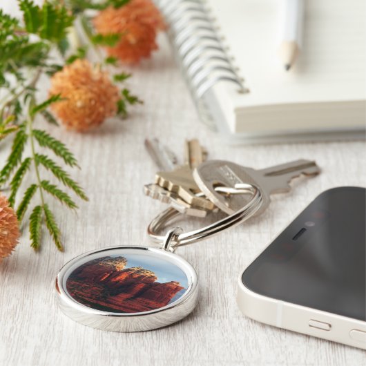 Cloudy Coffee Pot Rock in Sedona Arizona Sleutelhanger (Zijkant)